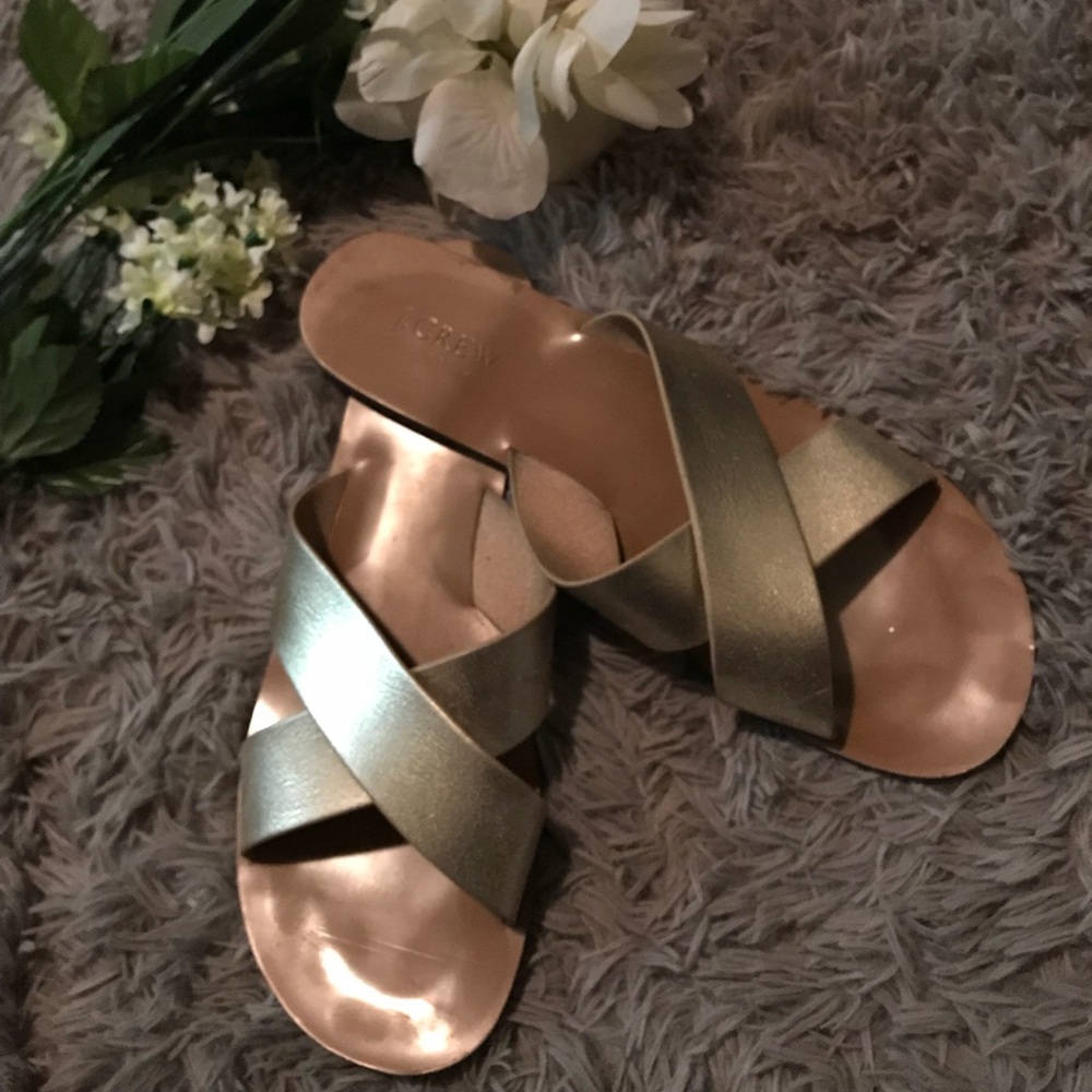 ⭐️J•Crew gold strapped sandal⭐️